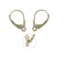 Lever Back Earring with Shell 14 Karat Solid Yellow Gold